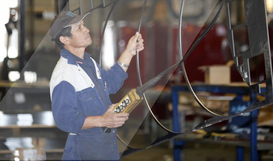 precision laser cutting factory floor